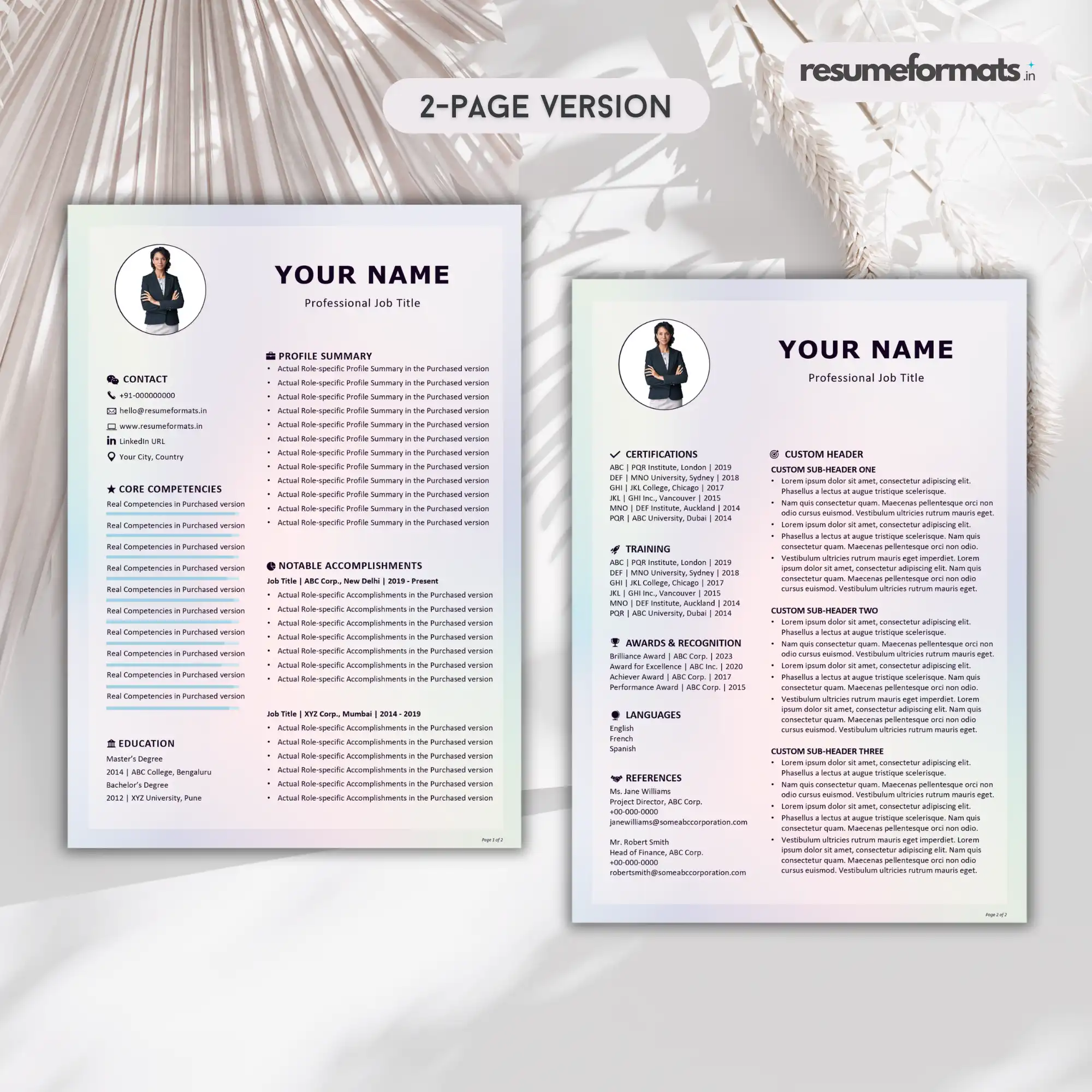2-page Mockup - Infinity